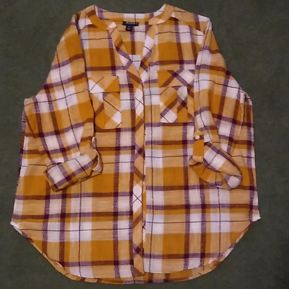 Long Sleeved Yellow Flannel
